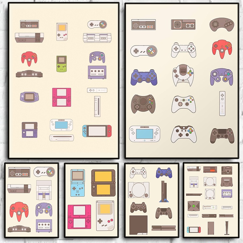 Gaming Console With Games - Постер «Эволюция портативных игровых приставок и