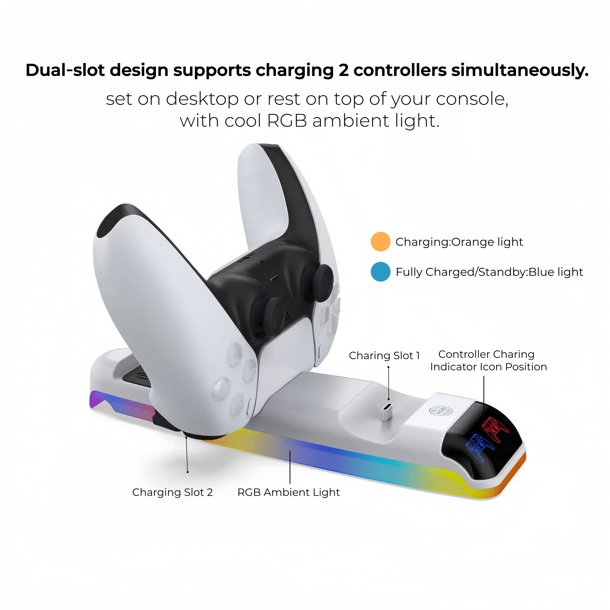 Зарядная док-станция с RGB-под – обзор и цена Sony Controller Dualsense